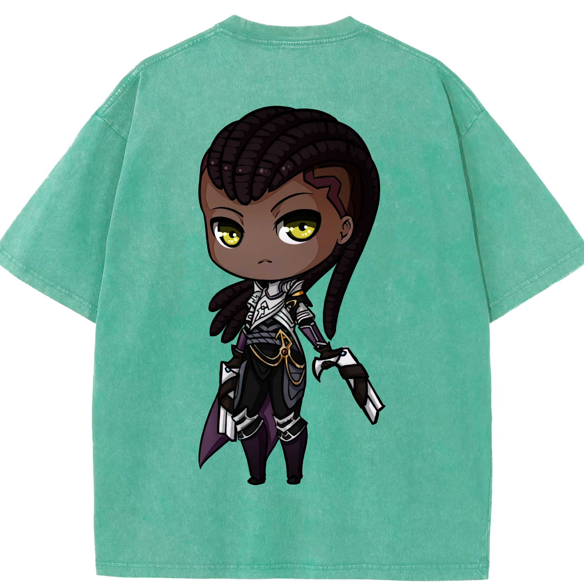 リーグ・オブ・レジェンド League of Legends LOL 綿100% ヴィンテージ風 半袖Tシャツ（背面プリント）